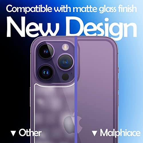 מגן המסך האחורי Malphiace עבור iPhone 14 Pro [2-Pack], iPhone 14 Pro מגן זכוכית מחוסמת אחורית [גרסה חדשה]